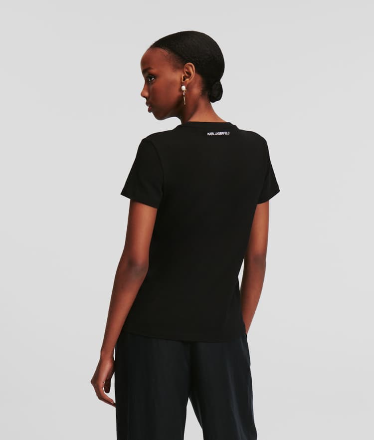 Γυναικείο Seasonal Logo T-Shirt Μαύρο Karl Lagerfeld 245W1706-999 BLACK