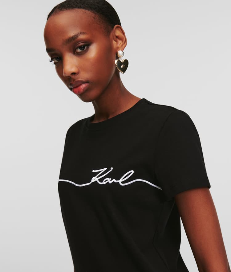 Γυναικείο Seasonal Logo T-Shirt Μαύρο Karl Lagerfeld 245W1706-999 BLACK