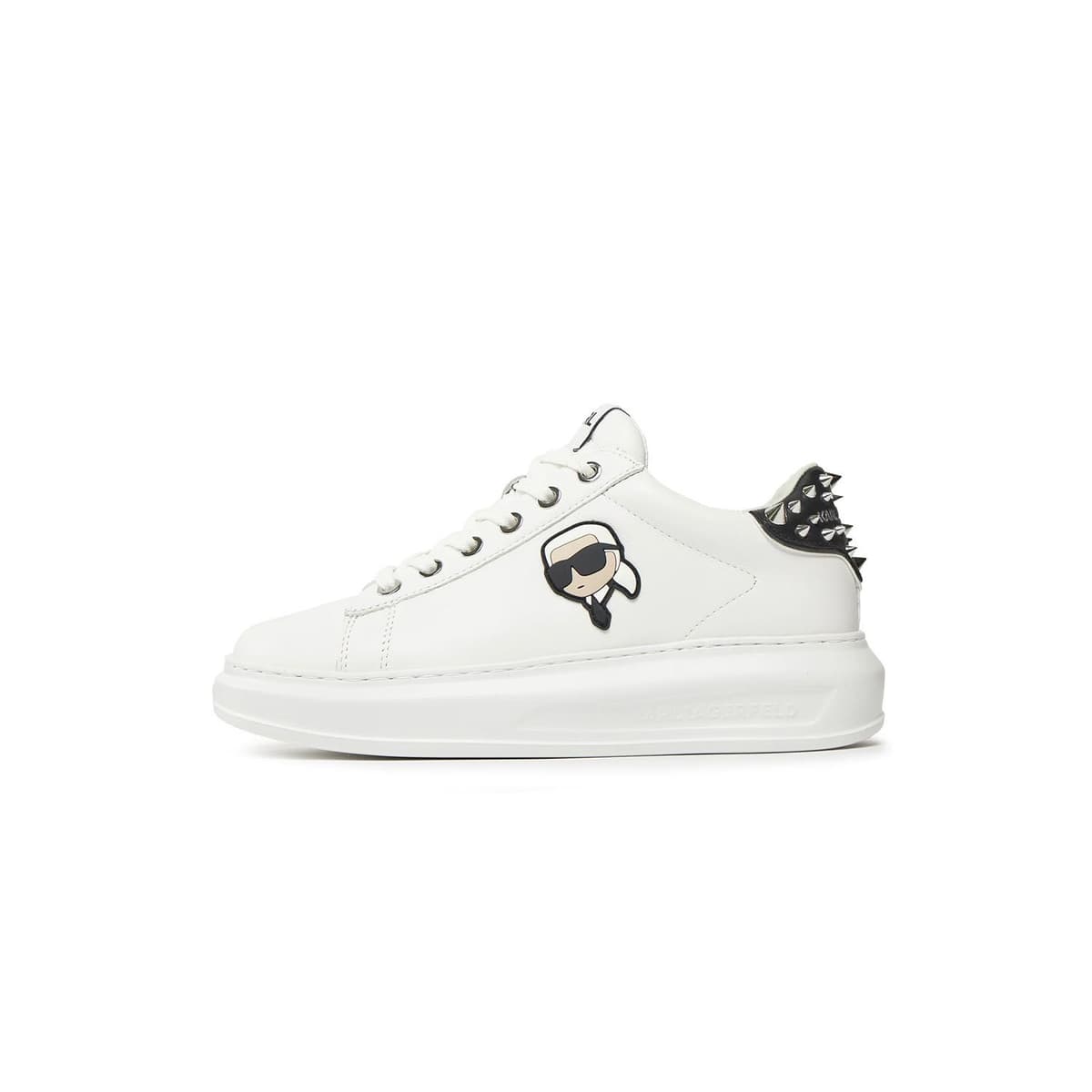 Γυναικεία Δερμάτινα NFT Stud Tab Sneakers Λευκά Karl Lagerfeld KL62529N-011 WHITE