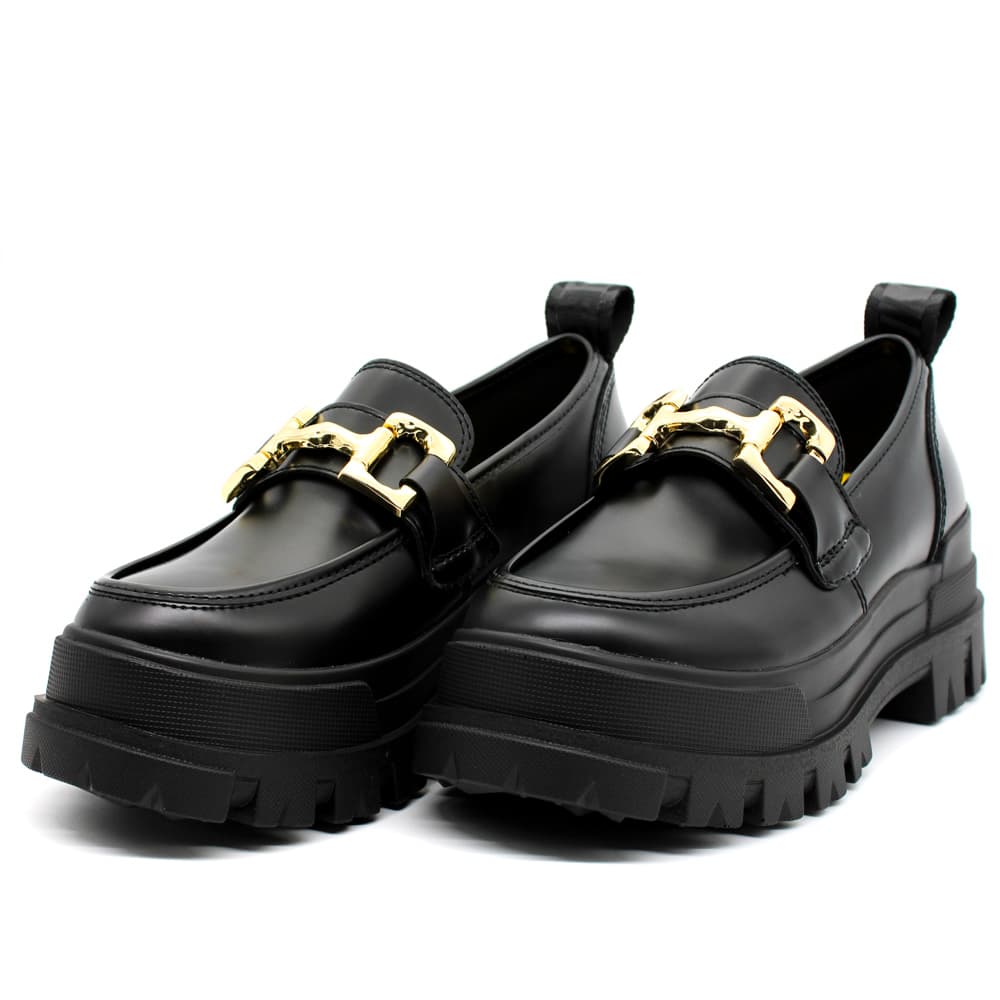 Γυναικεία Aspha Loafers Μαύρα Buffalo BUF1624065-BLACK GOLD