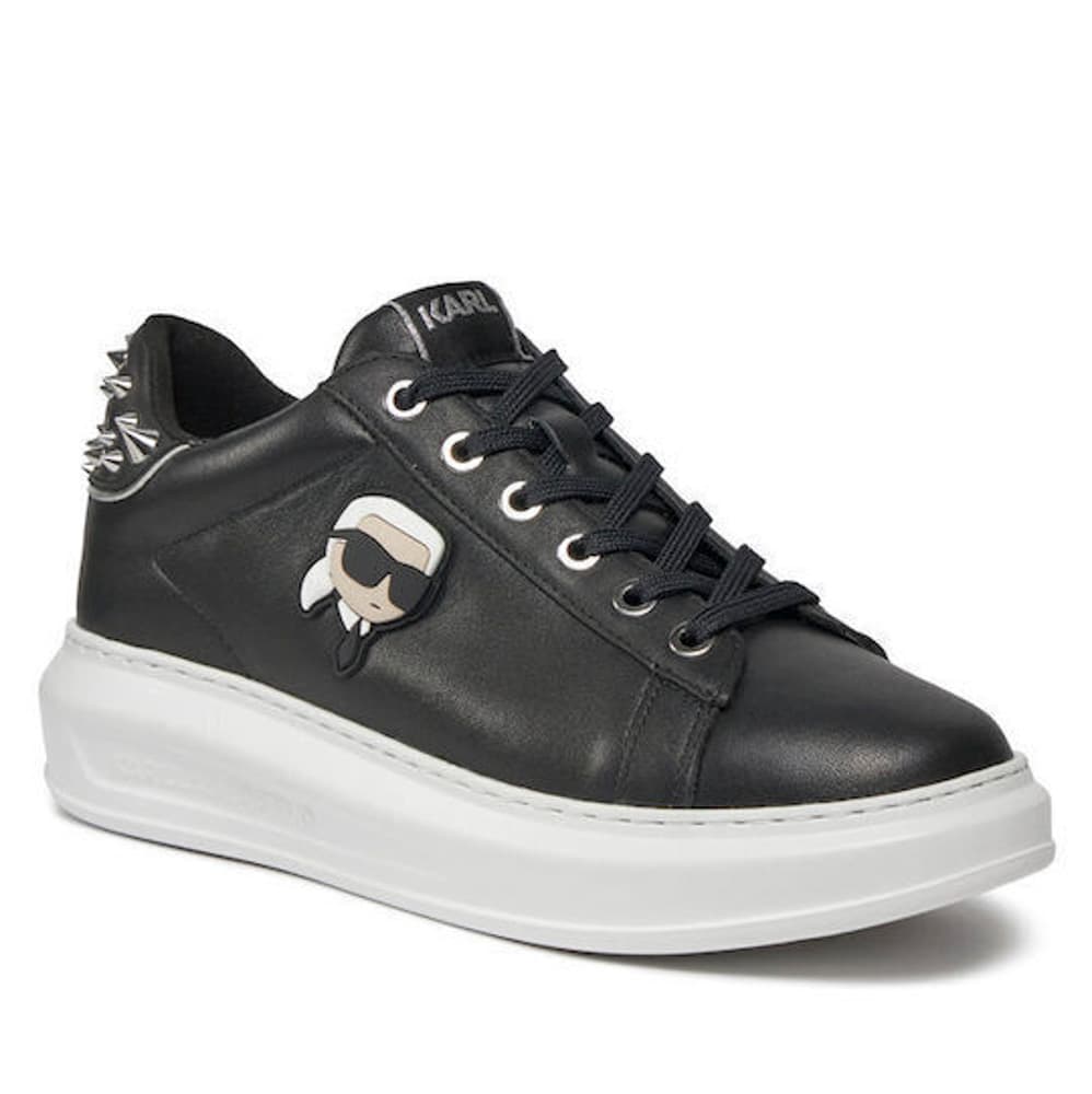 Γυναικεία Δερμάτινα NFT Stud Tab Sneakers Μαύρα Karl Lagerfeld KL62529N-000 BLACK