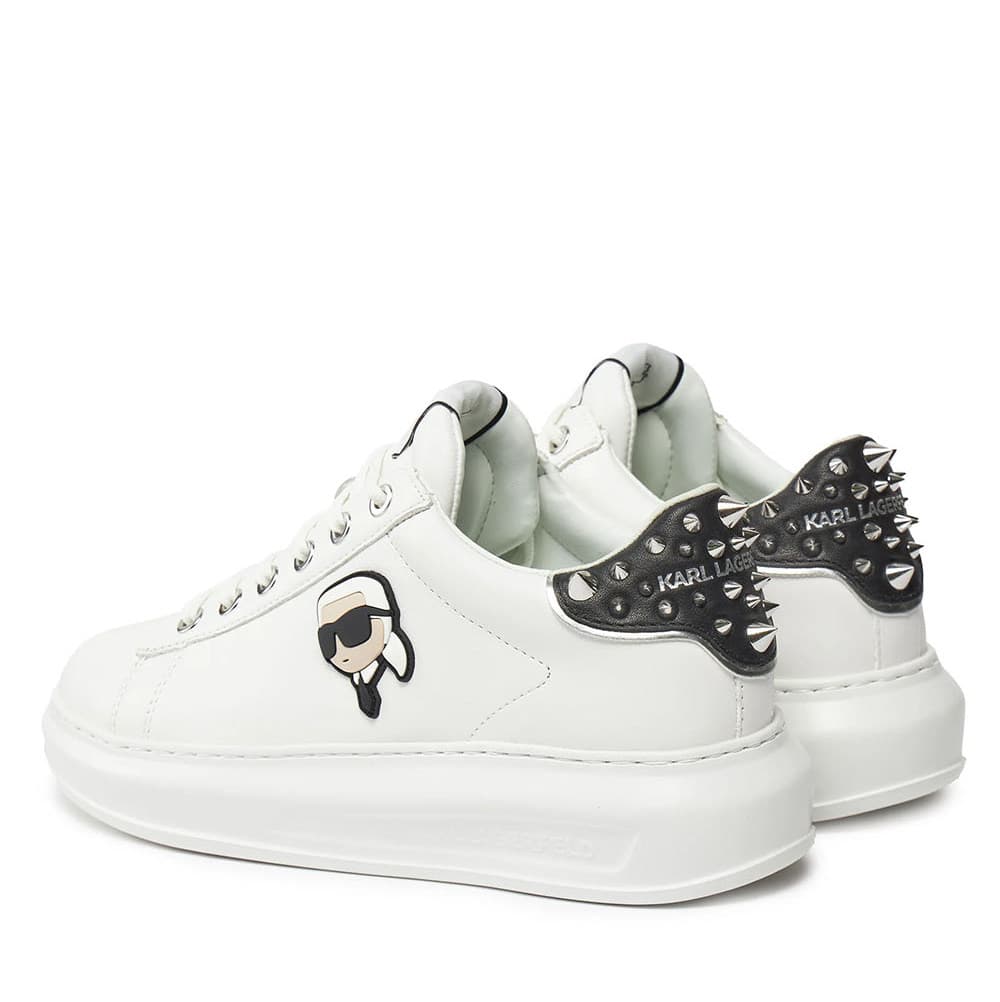 Γυναικεία Δερμάτινα NFT Stud Tab Sneakers Λευκά Karl Lagerfeld KL62529N-011 WHITE