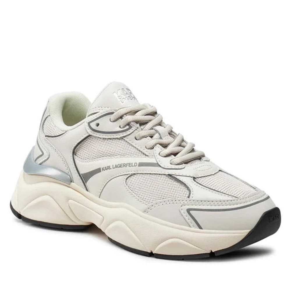 Γυναικεία Δερμάτινα Runner Sneakers Λευκά Karl Lagerfeld KL65624-411 WHITE