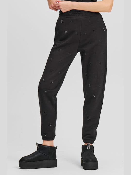 Γυναικεία KL Rhinestone Φόρμα Μαύρη Karl Lagerfeld 246W1009-999 BLACK