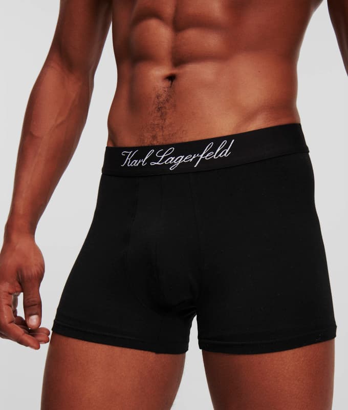 KARL LAGERFELD ΕΣΩΡΟΥΧΑ 3PACK IKONIK TRUNK LOGO ΜΑΥΡΟ
