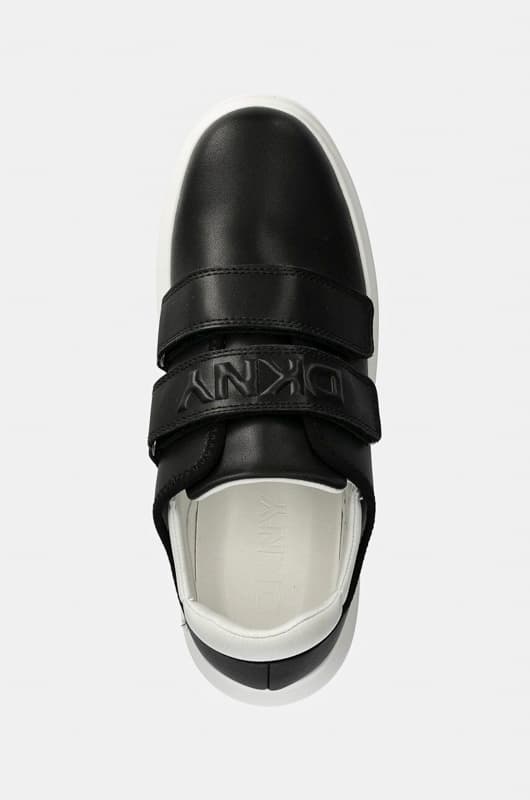 Γυναικεία Δερμάτινα Jamiah Slip On Sneakers Μαύρα DKNY K3422734-9073
