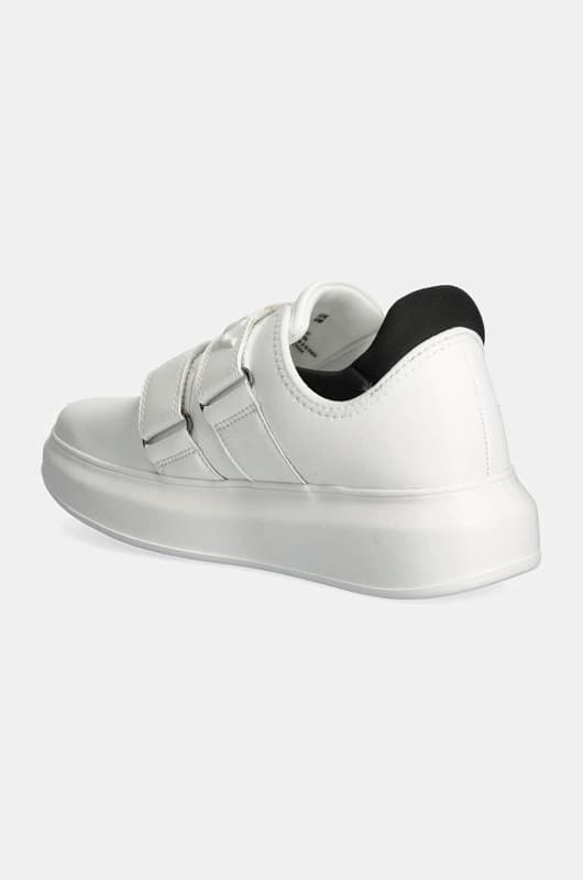 Γυναικεία Δερμάτινα Jamiah Slip On Sneakers Λευκά DKNY K3422734-7191