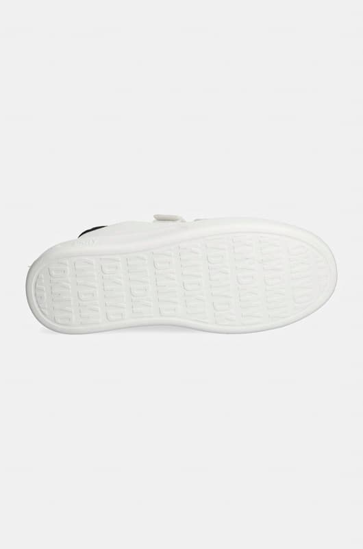 Γυναικεία Δερμάτινα Jamiah Slip On Sneakers Λευκά DKNY K3422734-7191