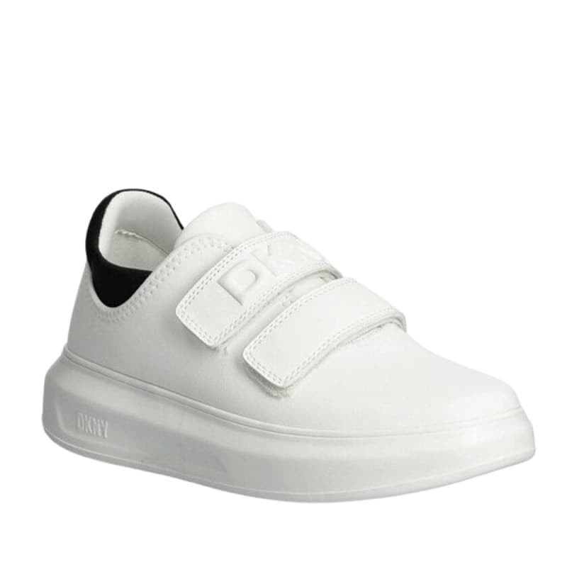 Γυναικεία Δερμάτινα Jamiah Slip On Sneakers Λευκά DKNY K3422734-7191