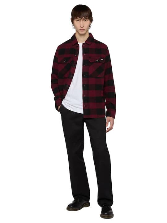 Ανδρικό Sacramento Καρό Πουκάμισο Μπορντό Dickies DK0A4XDZ-ZIN1