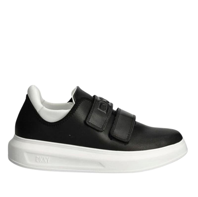 Γυναικεία Δερμάτινα Jamiah Slip On Sneakers Λευκά DKNY K3422734-7191