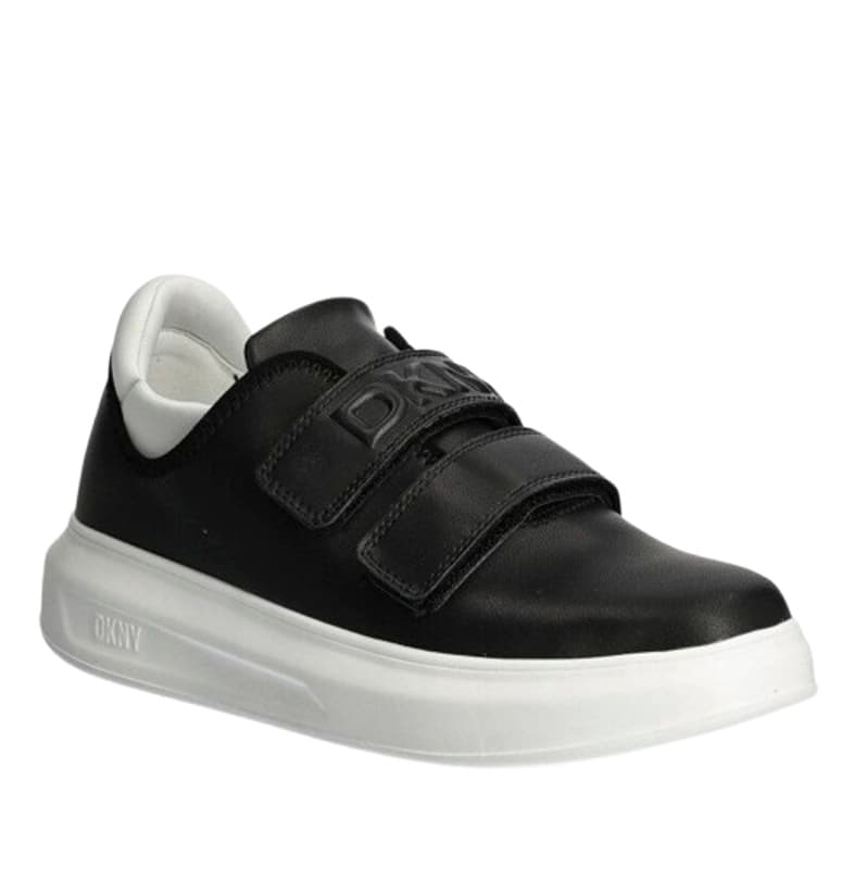 Γυναικεία Δερμάτινα Jamiah Slip On Sneakers Μαύρα DKNY K3422734-9073