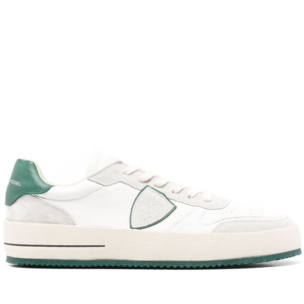 Ανδρικά Δερμάτινα Nice Sneakers Λευκά Philippe Model VNLUWX07-BLANC VERT