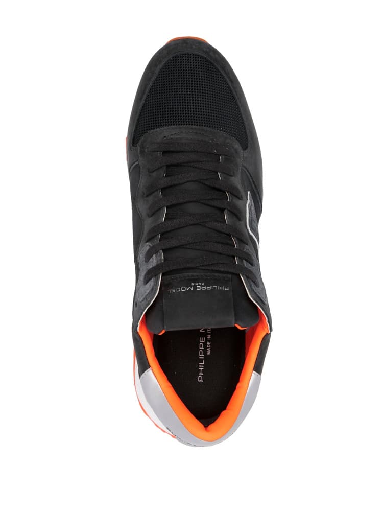 Ανδρικά Δερμάτινα TRPX Haute Sneakers Μαύρα Philippe Model TKLUWNV4-NOIR ORANGE
