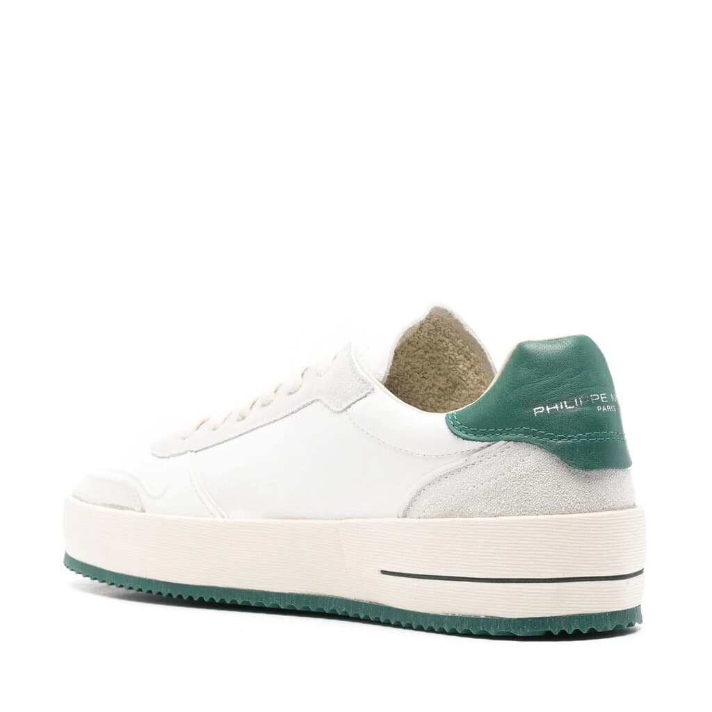 Ανδρικά Δερμάτινα Nice Sneakers Λευκά Philippe Model VNLUWX07-BLANC VERT