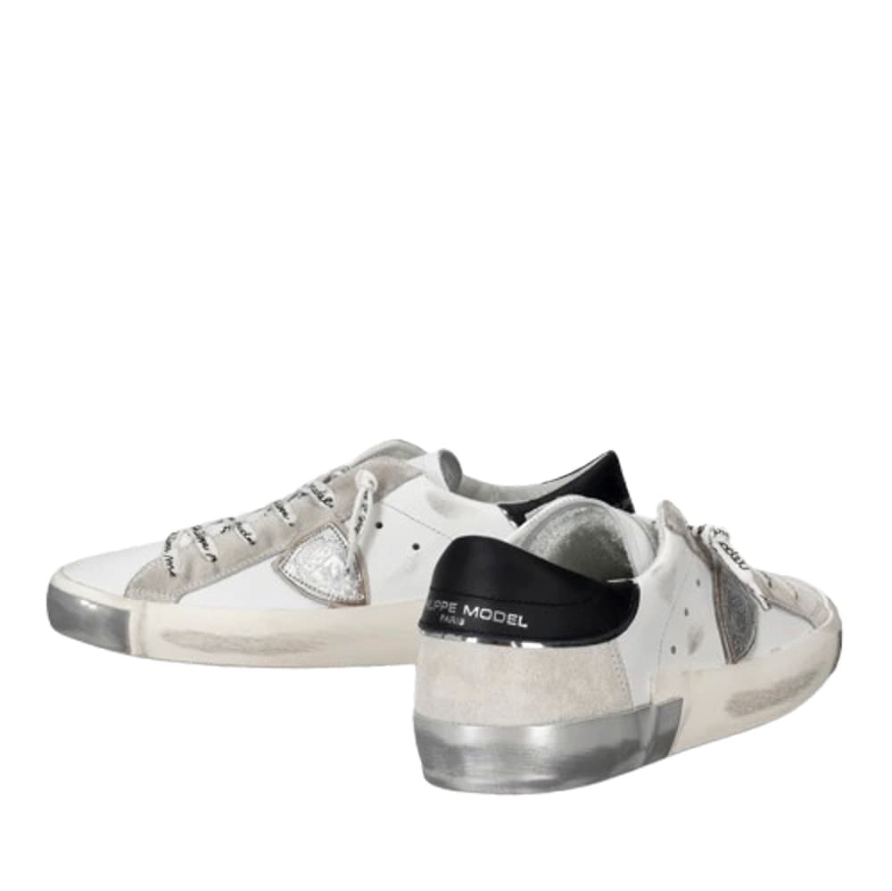 Γυναικεία Δερμάτινα Prsx Low-Top Sneakers Λευκά Philippe Model PRLDMA02-BLANC ARGENT