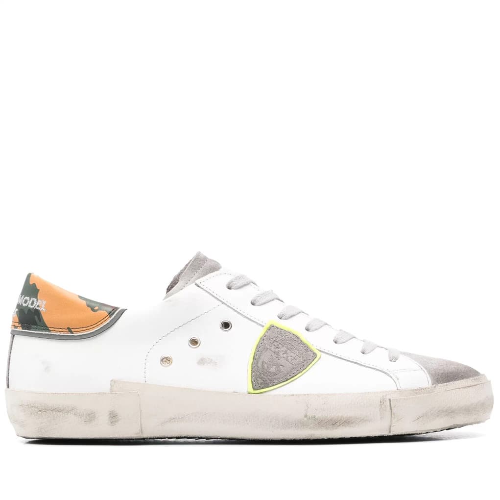 Ανδρικά Δερμάτινα Prsx Tennis Sneakers Λευκά Philippe Model PRLUVCT1-BLANC VERT