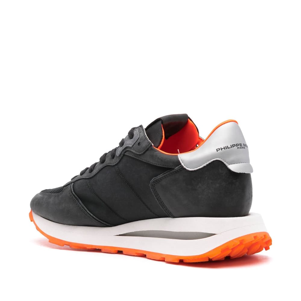 Ανδρικά Δερμάτινα TRPX Haute Sneakers Μαύρα Philippe Model TKLUWNV4-NOIR ORANGE