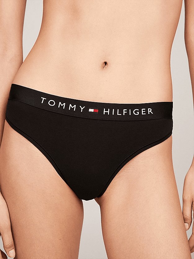 Γυναικείο Στριγκ Μαύρο Tommy Hilfiger UW0UW04146-BDS