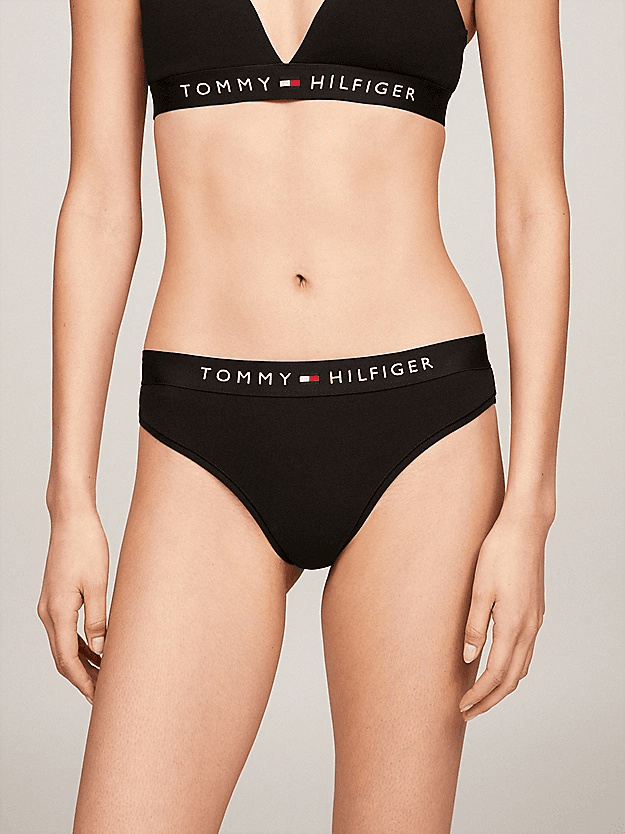 Γυναικείο Στριγκ Μαύρο Tommy Hilfiger UW0UW04146-BDS