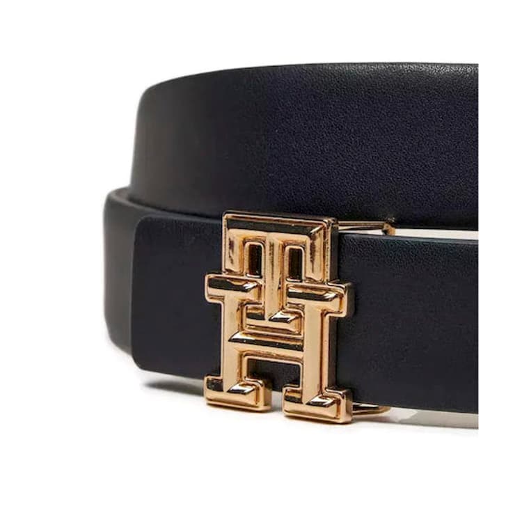 Γυναικεία Δερμάτινη TH Monogram Ζώνη Διπλής Όψεως Navy Μπλε/Γκρι Tommy Hilfiger AW0AW16604-0GZ