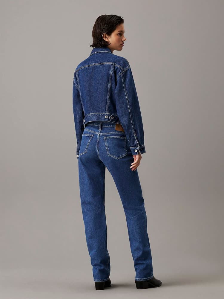 Γυναικείο Straight Τζιν Navy Μπλε Calvin Klein J20J224001-1A4