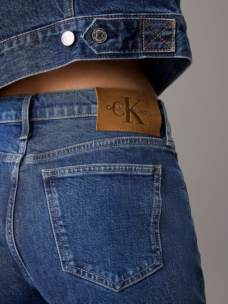 Γυναικείο Straight Τζιν Navy Μπλε Calvin Klein J20J224001-1A4