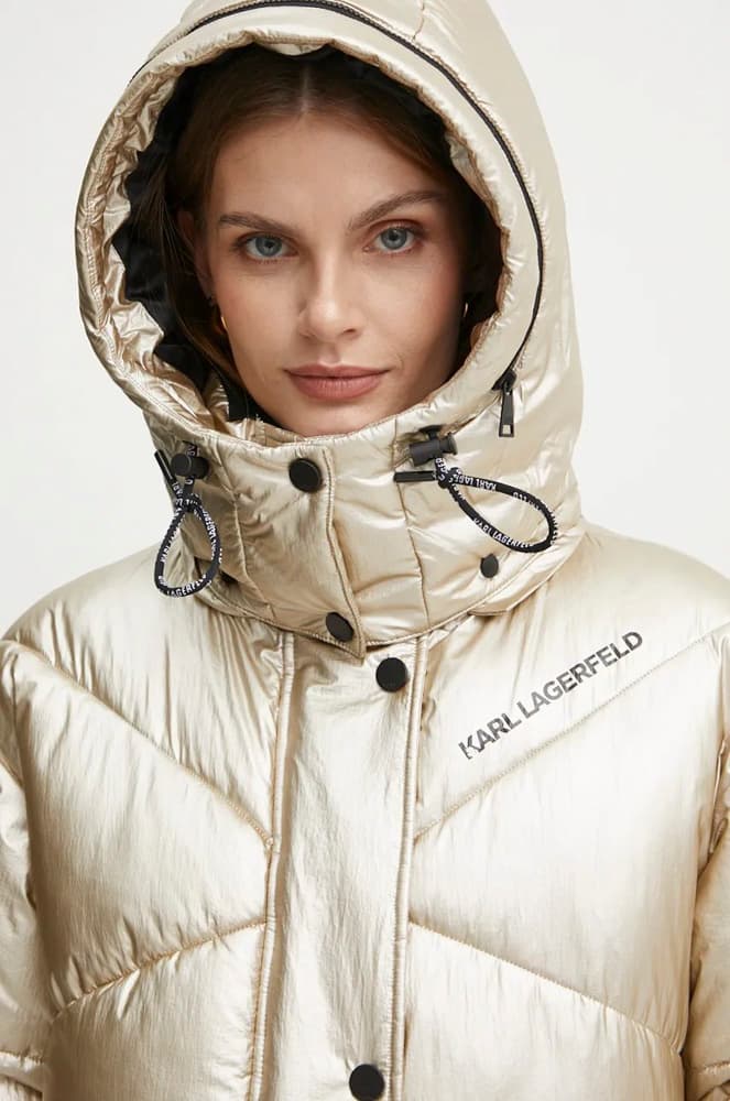 Γυναικείο Metallic Puffer Μπουφάν Χρυσό Karl Lagerfeld 246W1504-781 GOLD