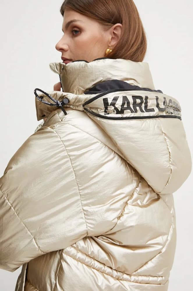 Γυναικείο Metallic Puffer Μπουφάν Χρυσό Karl Lagerfeld 246W1504-781 GOLD