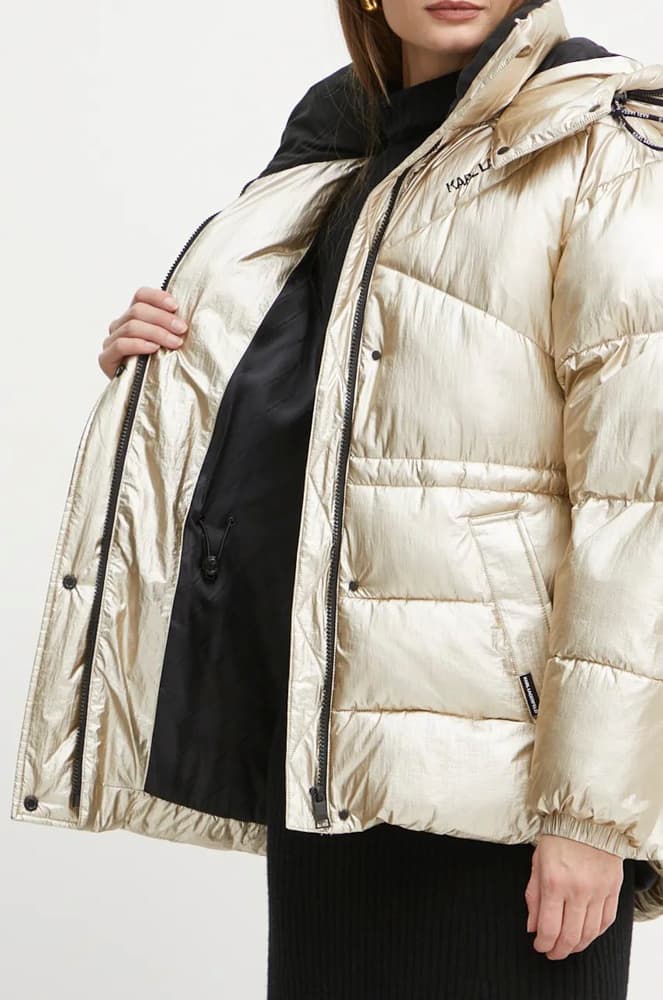 Γυναικείο Metallic Puffer Μπουφάν Χρυσό Karl Lagerfeld 246W1504-781 GOLD
