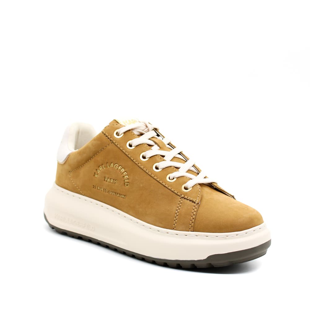 Γυναικεία Δερμάτινα Maison Karl Sneakers Καφέ Karl Lagerfeld KL67537-288 EARTH NUBUCK