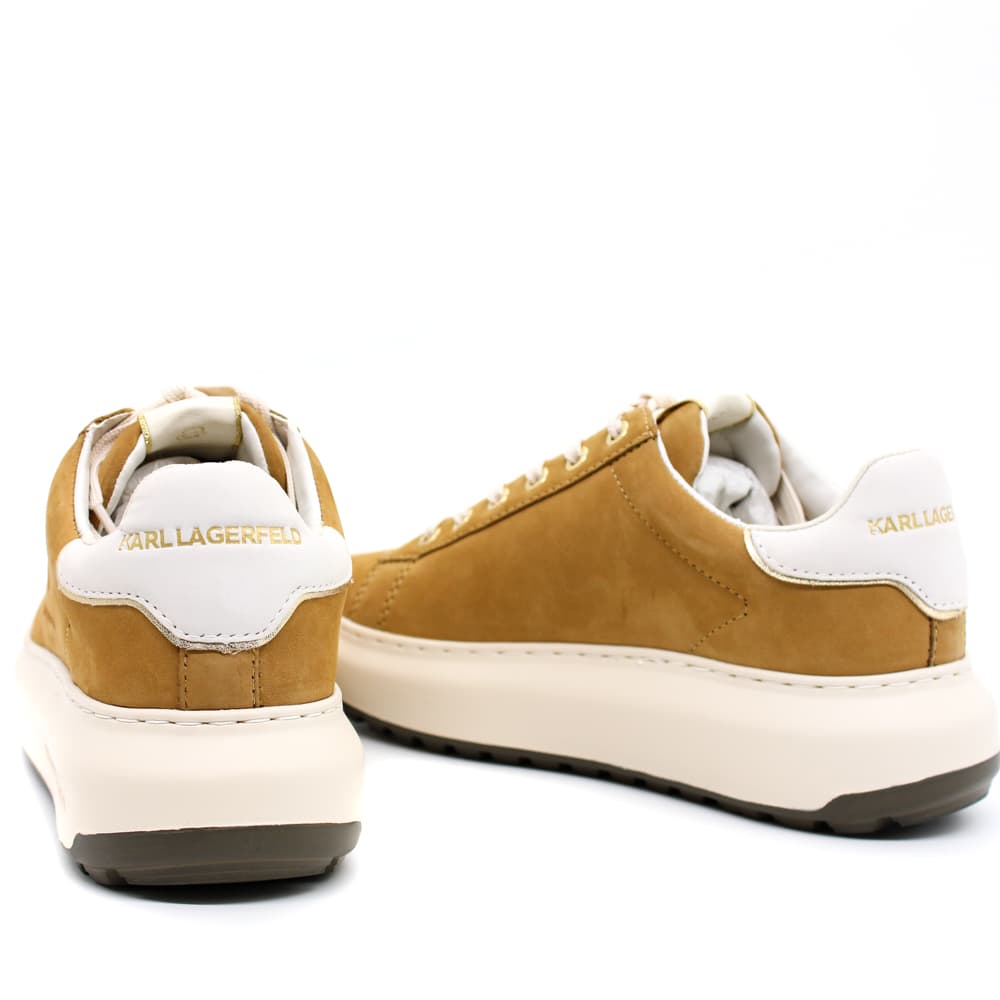 Γυναικεία Δερμάτινα Maison Karl Sneakers Καφέ Karl Lagerfeld KL67537-288 EARTH NUBUCK