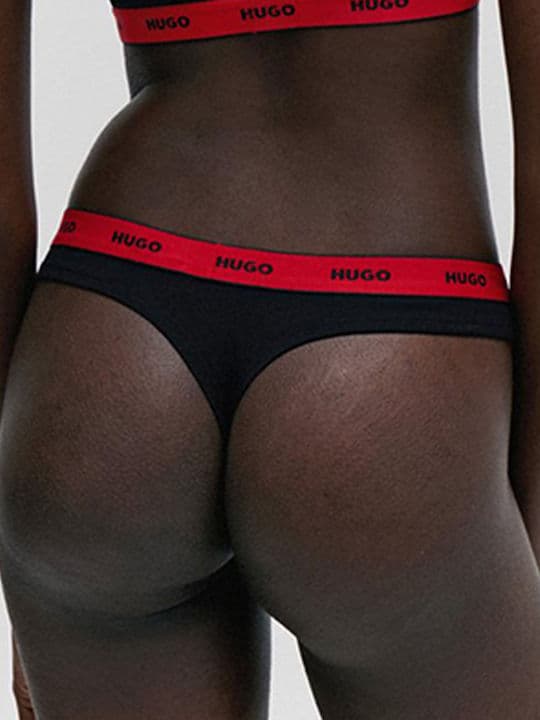 Γυναικείο Σετ Στρινγκ 3 Τεμαχίων Μαύρο Hugo 50480150-005