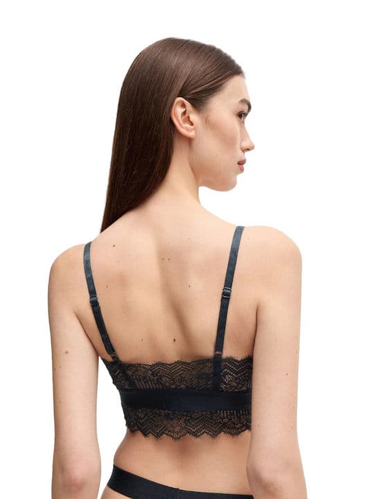 Γυναικείο Triangle Padded Lace Σουτιέν Μαύρο Hugo 50502786-002