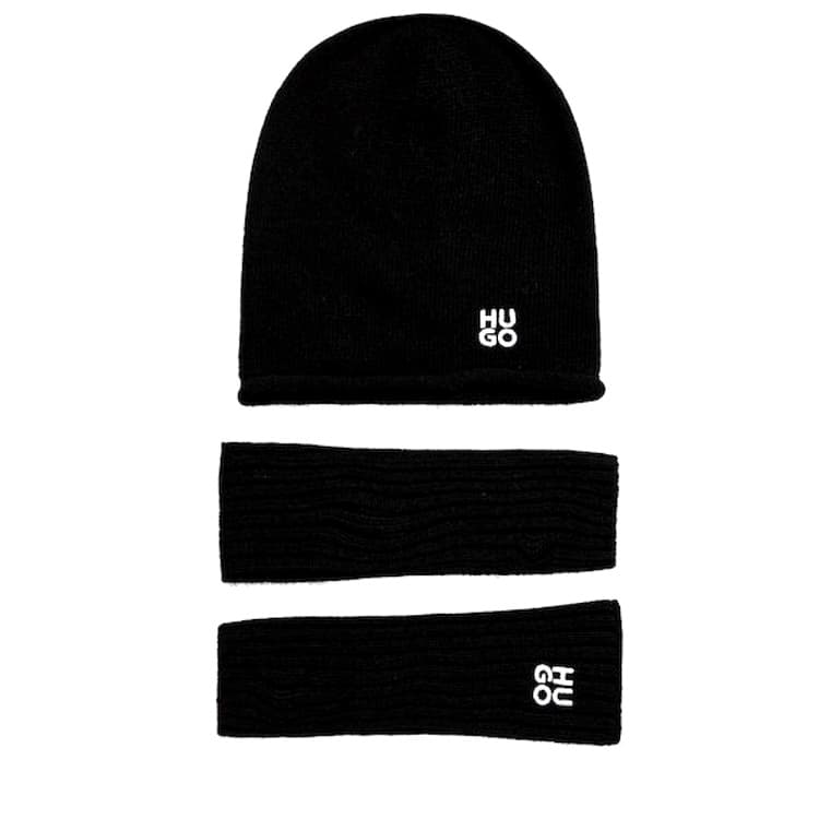 Ανδρικό Sylan Σετ Σκουφάκι/Γάντια Μαύρα Hugo 50523395-001