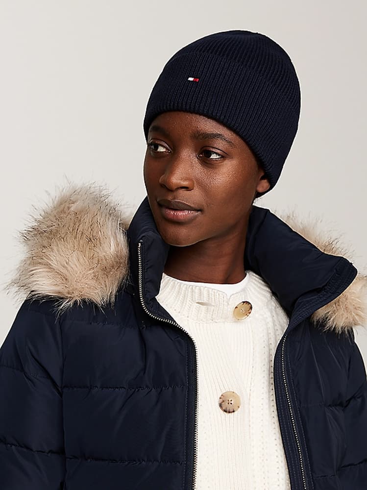 Γυναικείο Essential Flag Σκουφάκι Navy Μπλε Tommy Hilfiger AW0AW16637-DW6