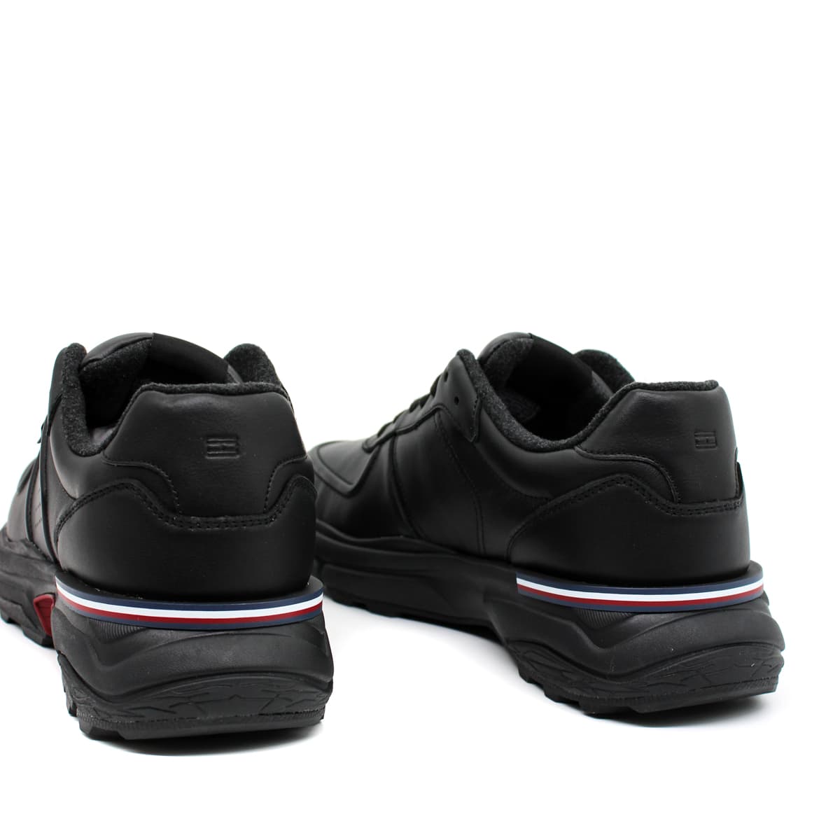 Ανδρικά Δερμάτινα Runner Sneakers Μαύρα Tommy Hilfiger FM0FM05277-BDS