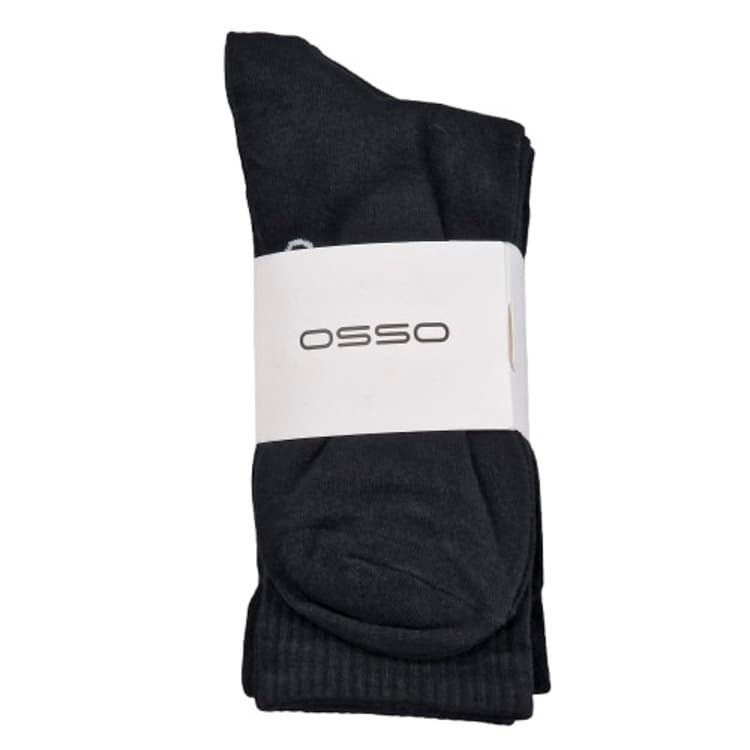 4 Ζεύγη Κάλτσες Μαύρες Σε Οργανικό Βαμβάκι Της Εταιρείας OSSO