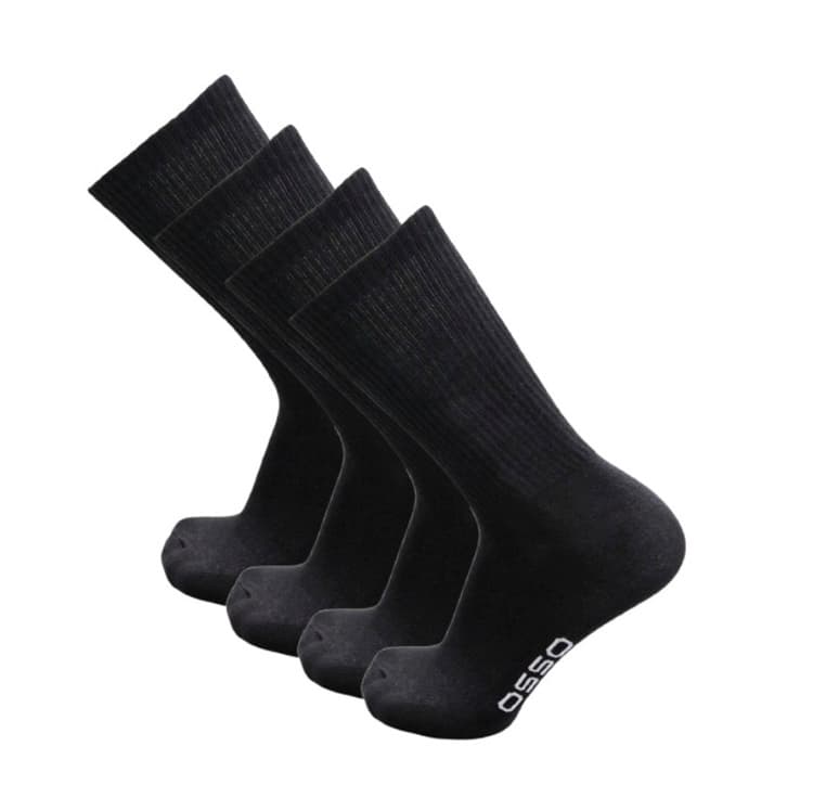 4 Ζεύγη Κάλτσες Μαύρες Σε Οργανικό Βαμβάκι Της Εταιρείας OSSO