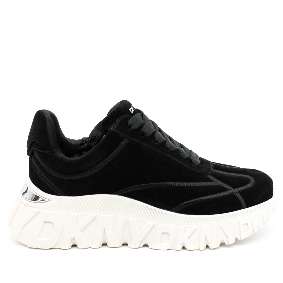 Γυναικεία Δερμάτινα Laeoni Sneakers Μαύρα DKNY K4408656-BLACK
