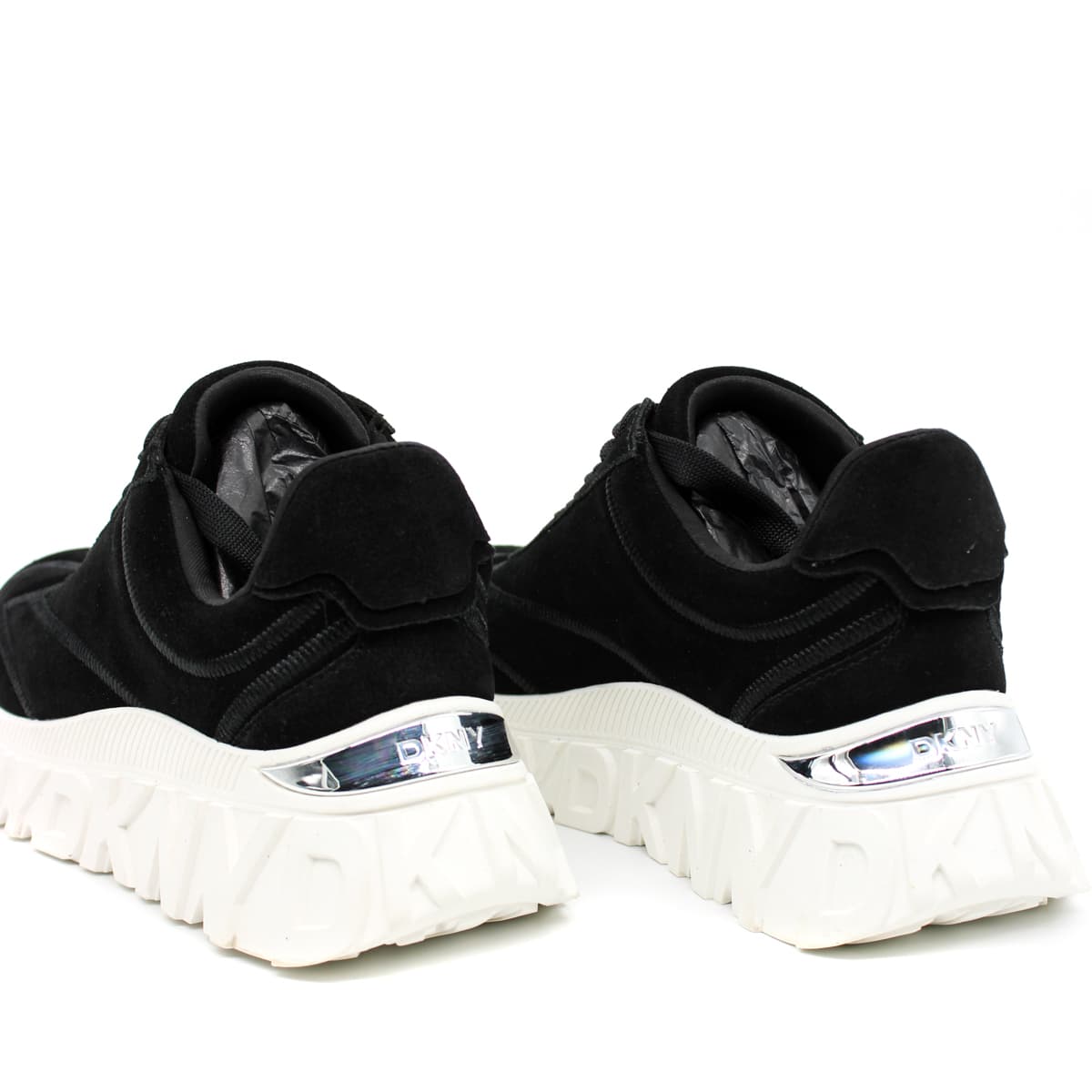 Γυναικεία Δερμάτινα Laeoni Sneakers Μαύρα DKNY K4408656-BLACK