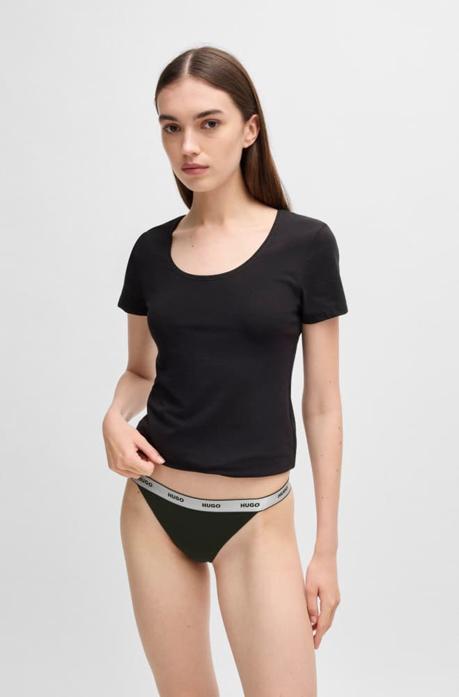 Γυναικείο Σετ Στρινγκ 3 Τεμαχίων Μαύρο Hugo 50527212-001