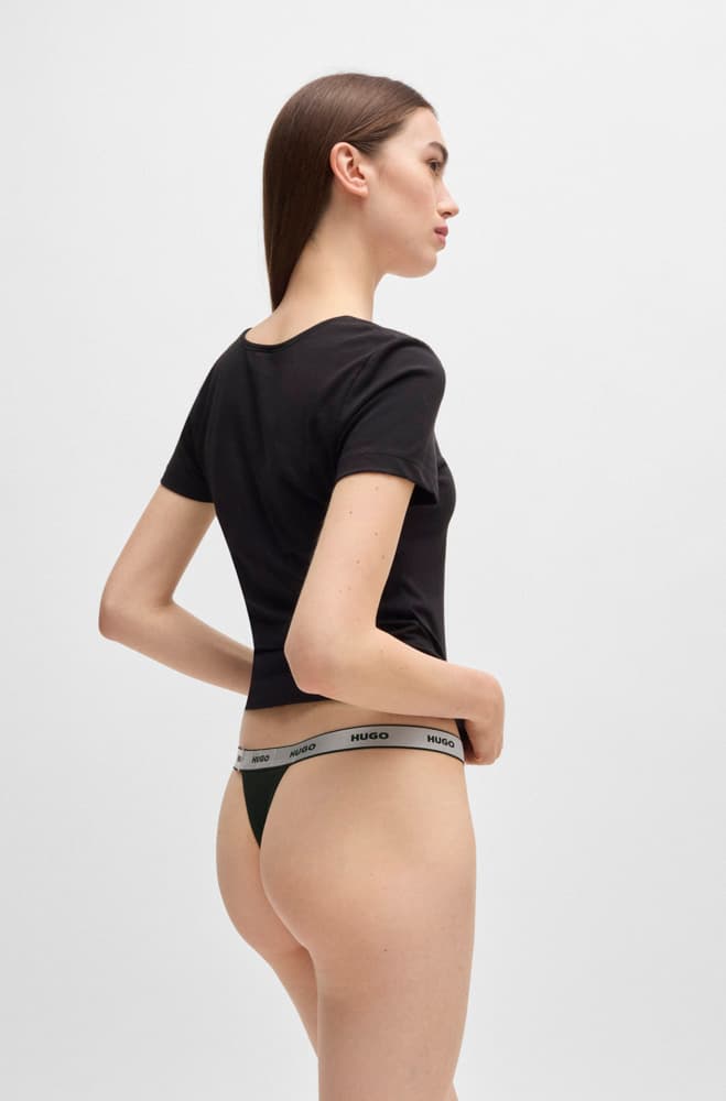 Γυναικείο Σετ Στρινγκ 3 Τεμαχίων Μαύρο Hugo 50527212-001