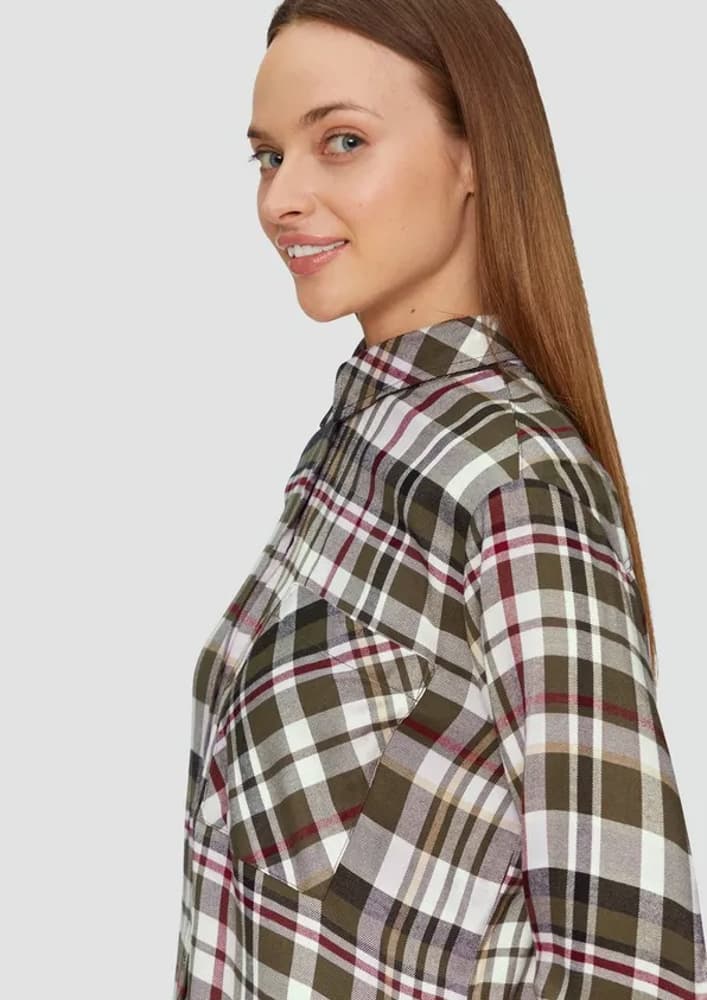 Γυναικείο Καρό Πουκάμισο Λαδί S.Oliver 2154282-79N0