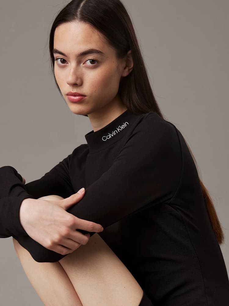 Γυναικείο Μακρυμάνικο Φόρεμα Μαύρο Calvin Klein J20J225074-BEH