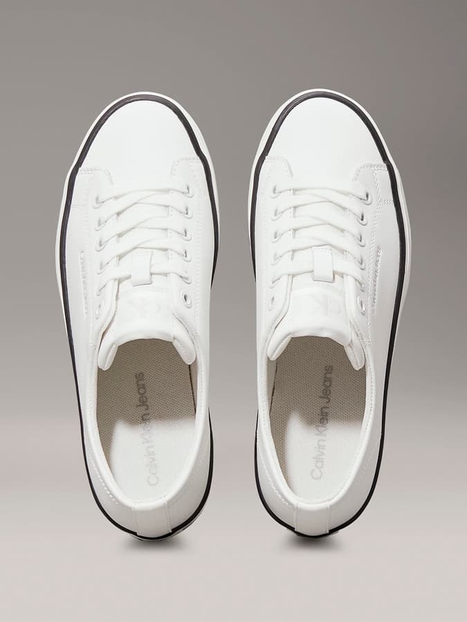 Γυναικεία Δερμάτινα Sneakers Λευκά Calvin Klein YW0YW01633-01W