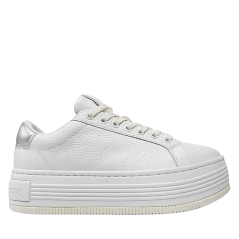Γυναικεία Δερμάτινα Bold Flatform Sneakers Λευκά Calvin Klein YW0YW01632-0LC