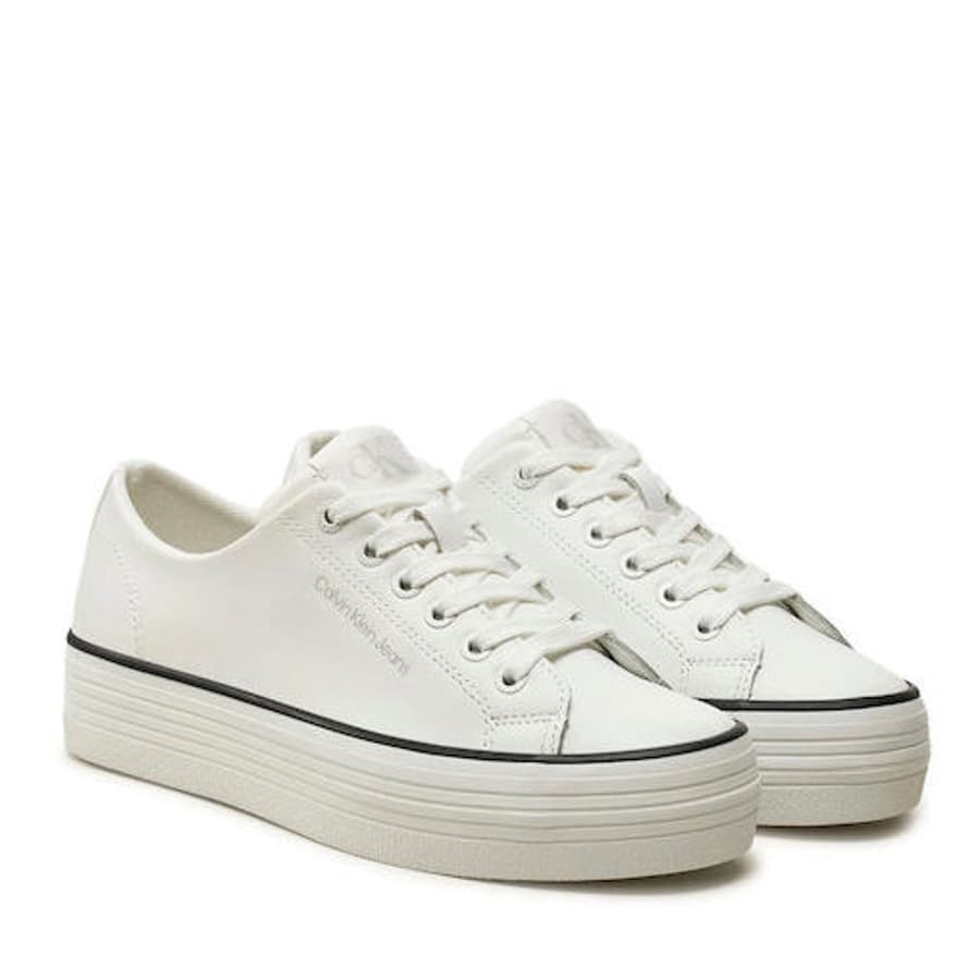 Γυναικεία Δερμάτινα Sneakers Λευκά Calvin Klein YW0YW01633-01W