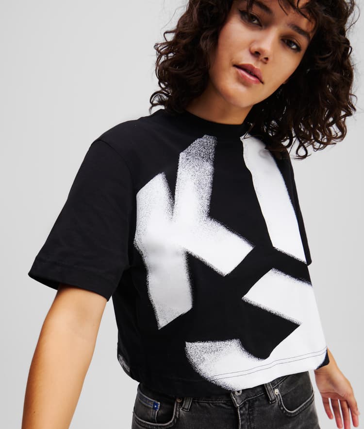 Γυναικείο Cropped T-shirt Μαύρο Karl Lagerfeld Jeans A1W17033-999 BLACK