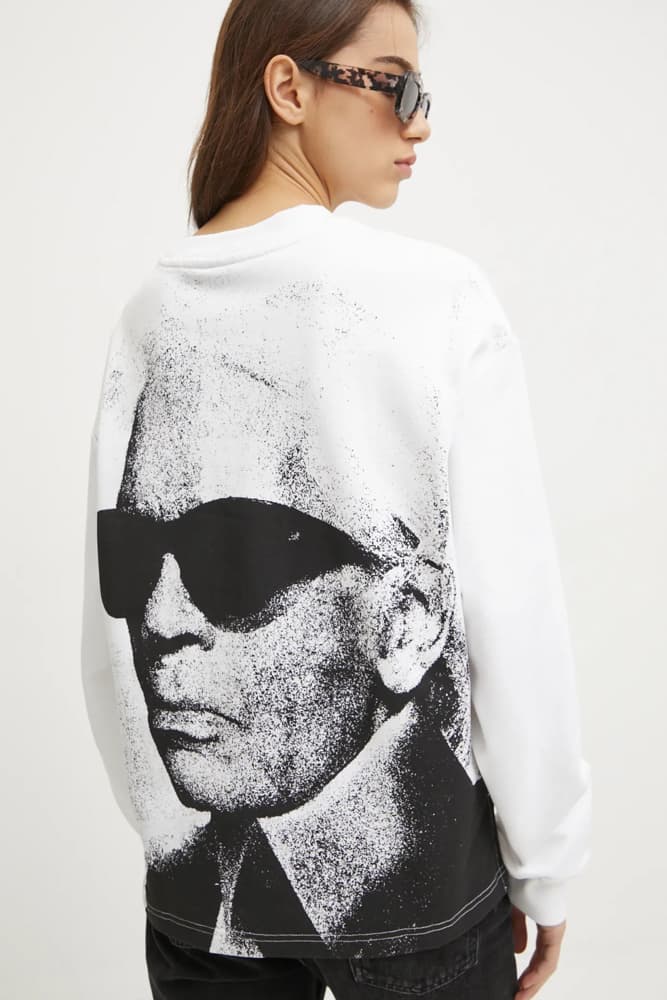 Γυναικείο Φούτερ Λευκό Karl Lagerfeld Jeans A1W20068-100 WHITE